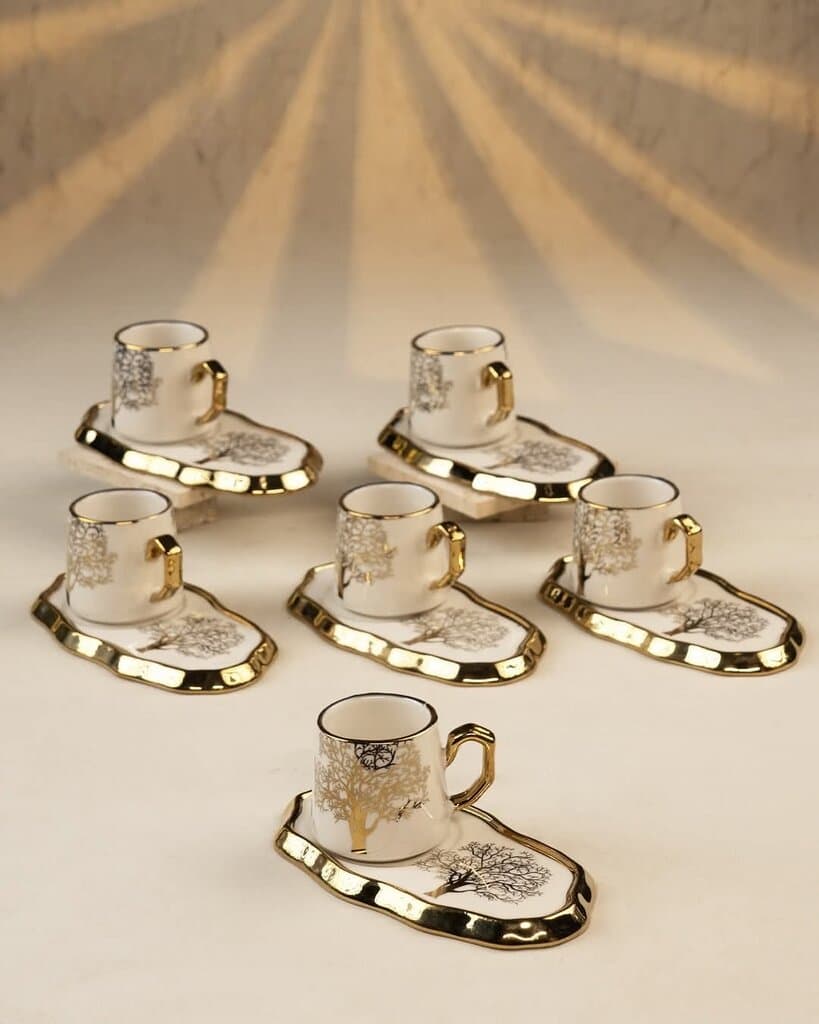 Coffee Cup Set - 6 Piece (White)