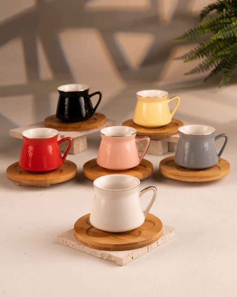 Coffee Cup Set - 6 Piece (Multicolor)