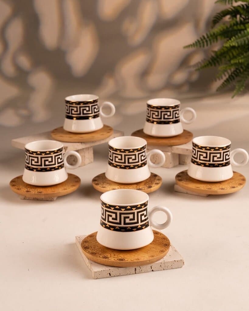 Coffee Cup Set - 6 Piece (White)