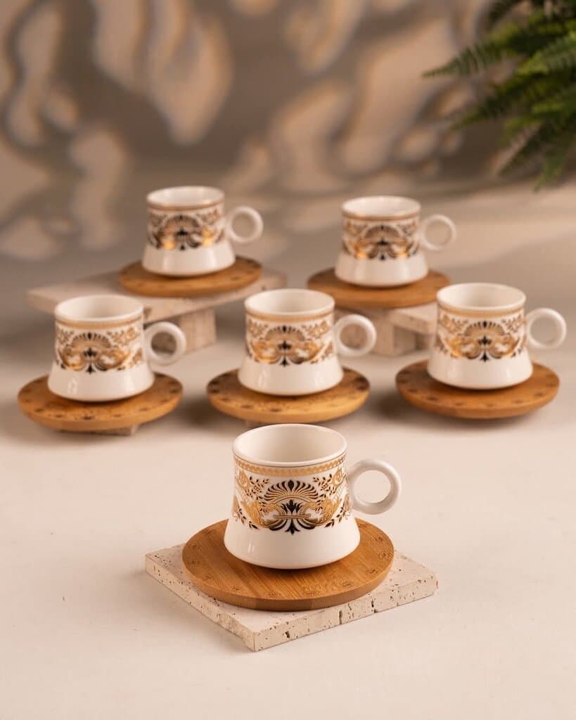Coffee Cup Set - 6 Piece (White)