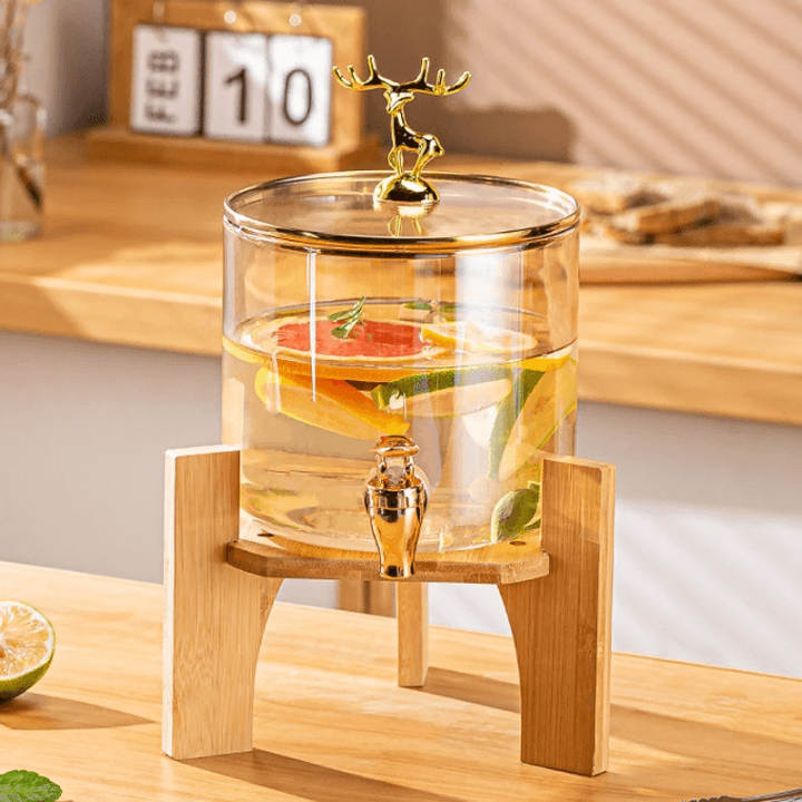 Glass Beverage Dispenser with Stand (S)