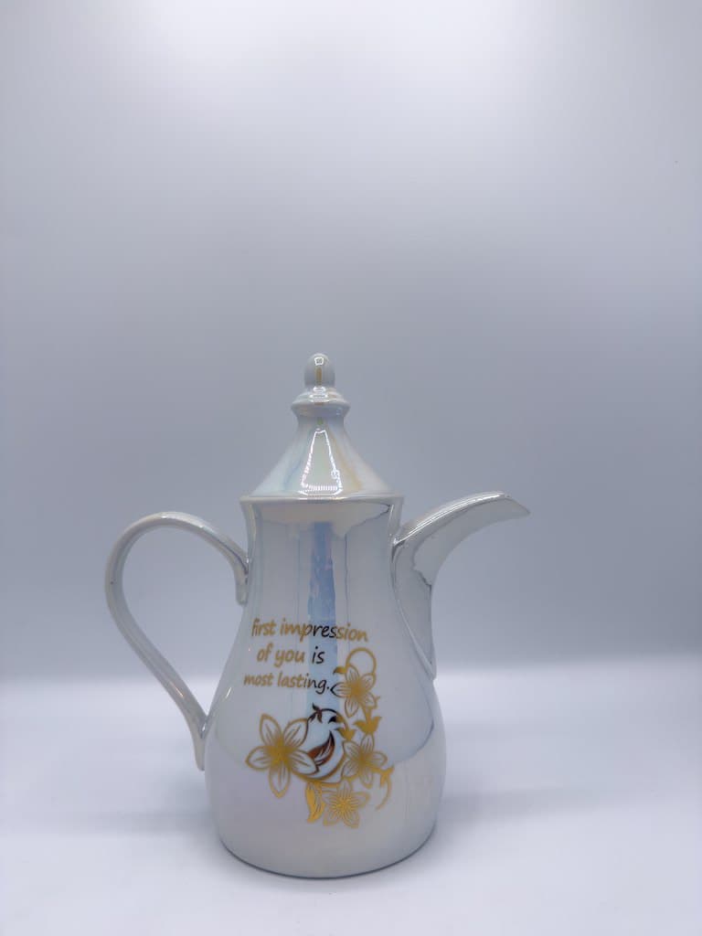 Arabic Coffee Pot with Warmer Stand (White) 4