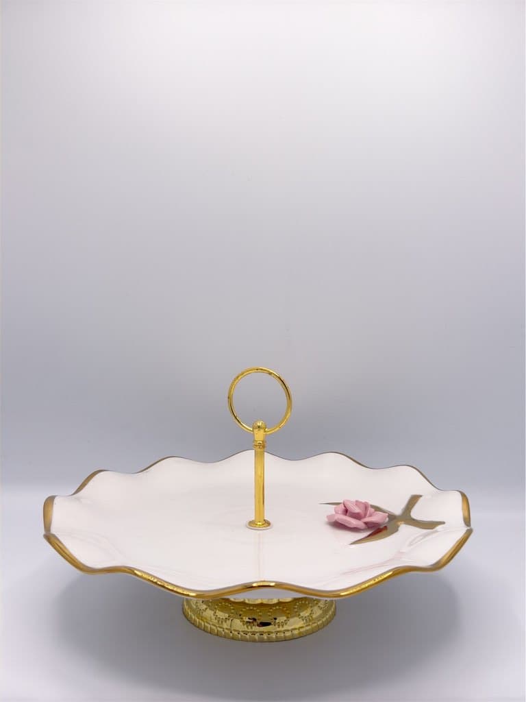 Single-Tier Dessert Stand (White)