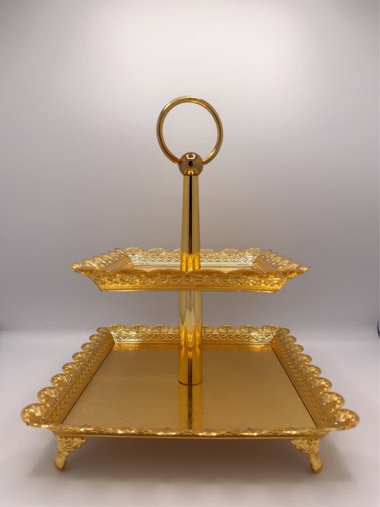 2-Tier Serving Stand (Gold)