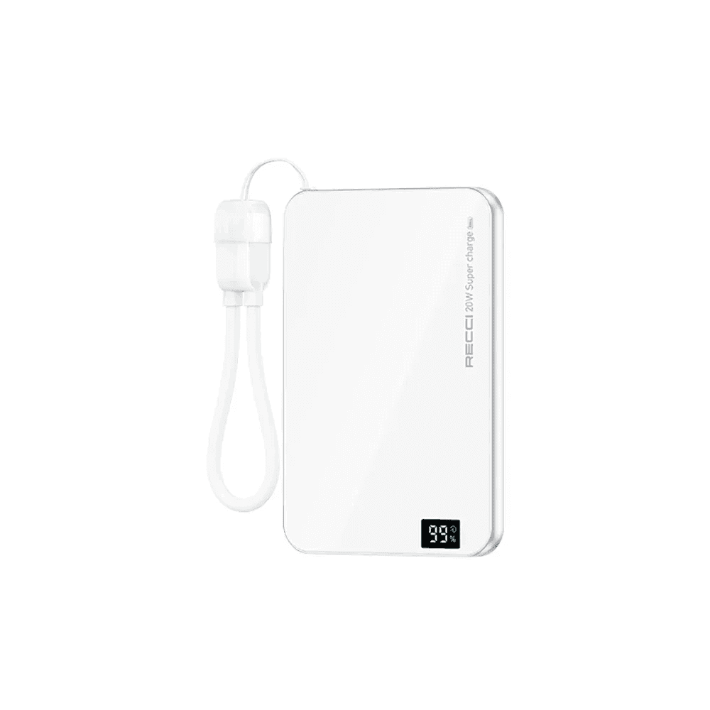 Recci 5,000mAh PD 20W Powerbank - RPB-W41 (White)