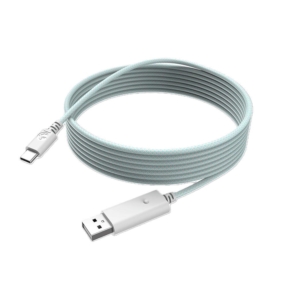 Gamesir USB-C Cable 3m For G7 SE, G7 & T4 Kaleid Controllers (White & Cyan)