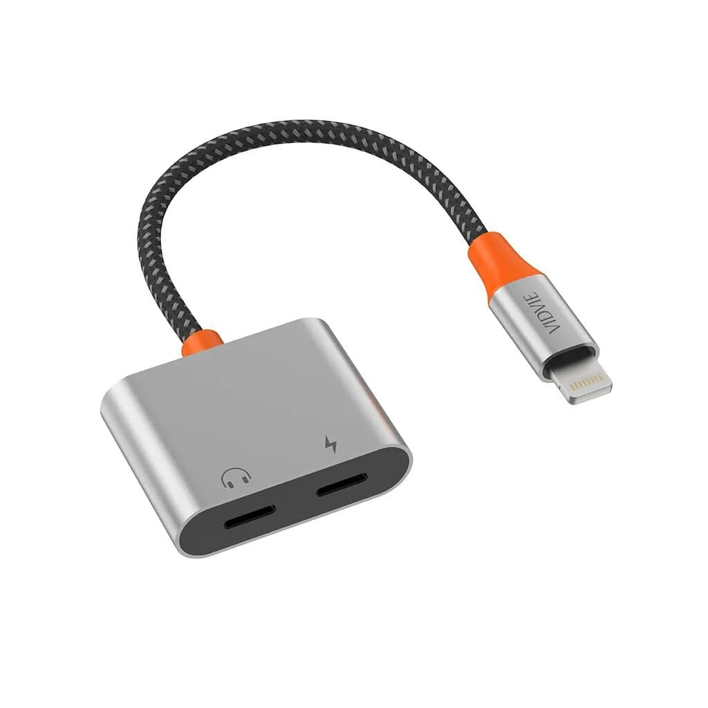 VIDVIE AL1118 Lightning to Dual Lightning Digital Audio & Charging Adapter