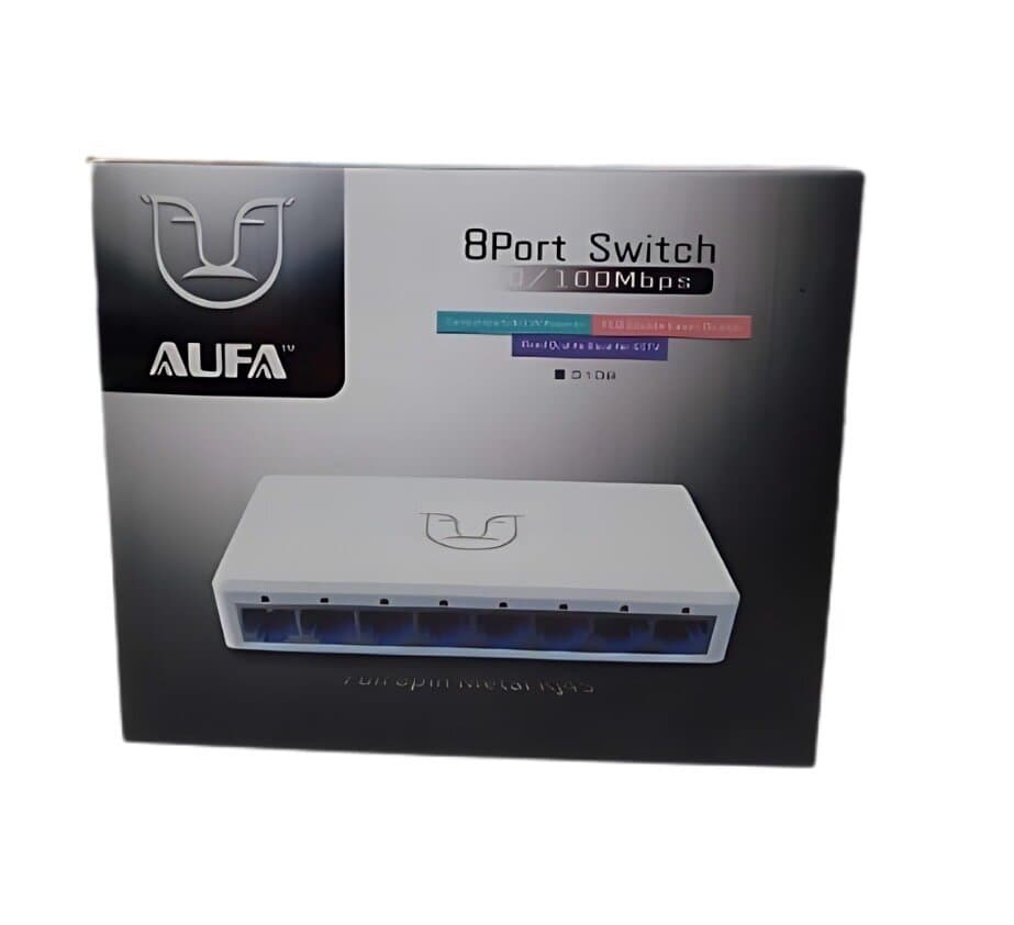 AUFA 8-Port Ethernet Network Switch 10/100 Mbps LAN Splitter Hub
