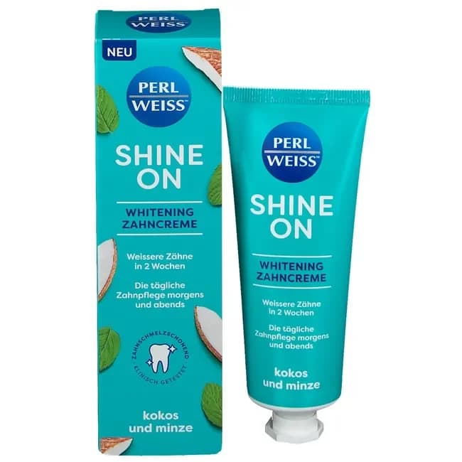 Perl weiss Whitening Zahncream Kokos und minze - Blue
