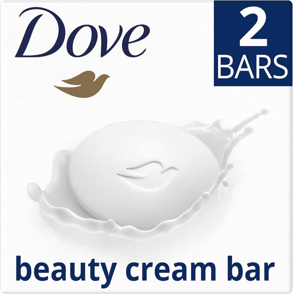 Dove Original Beauty Bar Soap with ¼ moisturising cream for softer, smoother, healthier-looking skin 2x 90 g