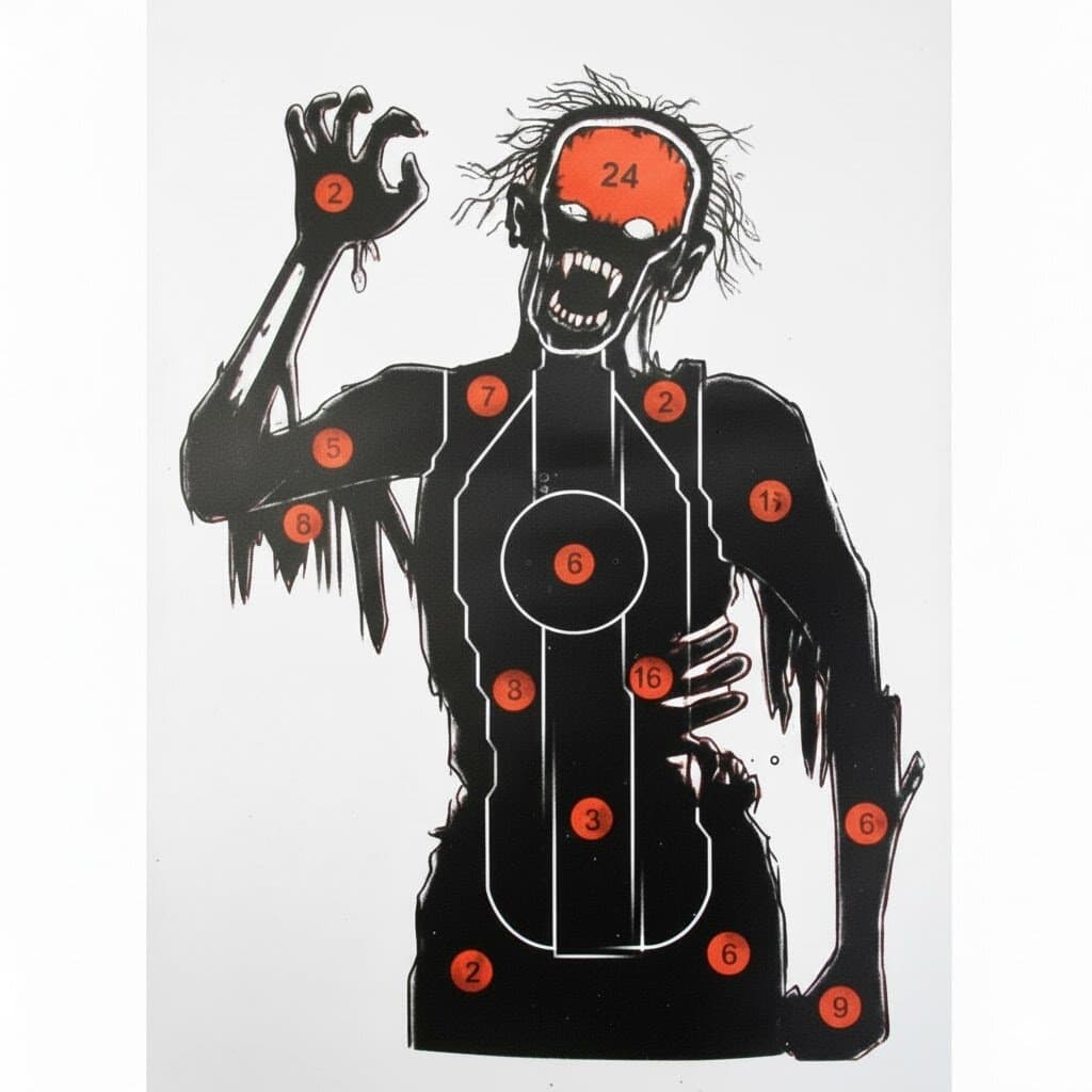 Zombie Target Paper Shooting Targets