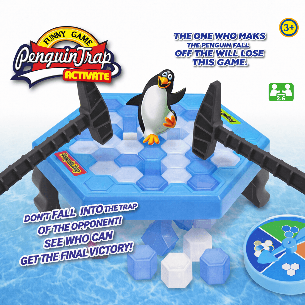 Penguin Trap Ice Breaking Game – Fun Family Strategy Board Game for Kids (2–4 Players, Age 3+