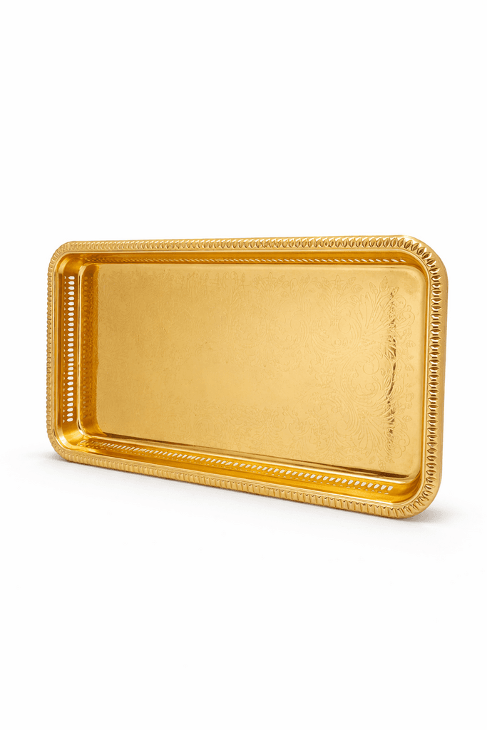 Metal Serving Tray - Gold