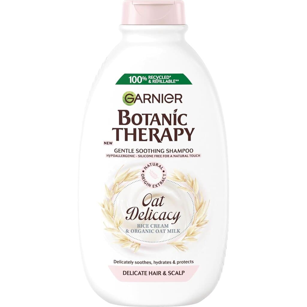 Garnier Botanic Therapy Shampoo Oat Delacay Rice Cream & Organic Oat Milk Hypoallergenic (400ml)