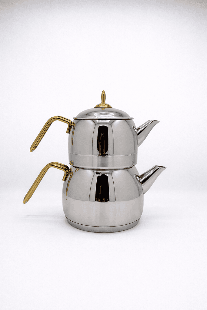 Stainless Steel Tea Kettle & Teapot Set - Gold
