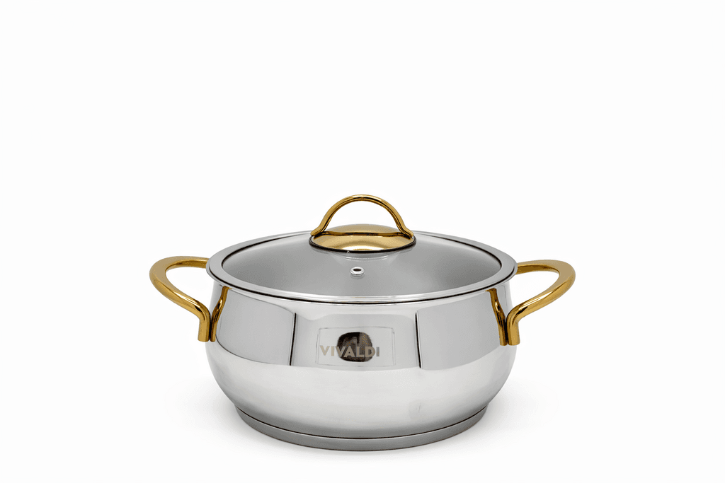 Vivaldi 24cm Stainless Steel 18/10 Pot - Silver