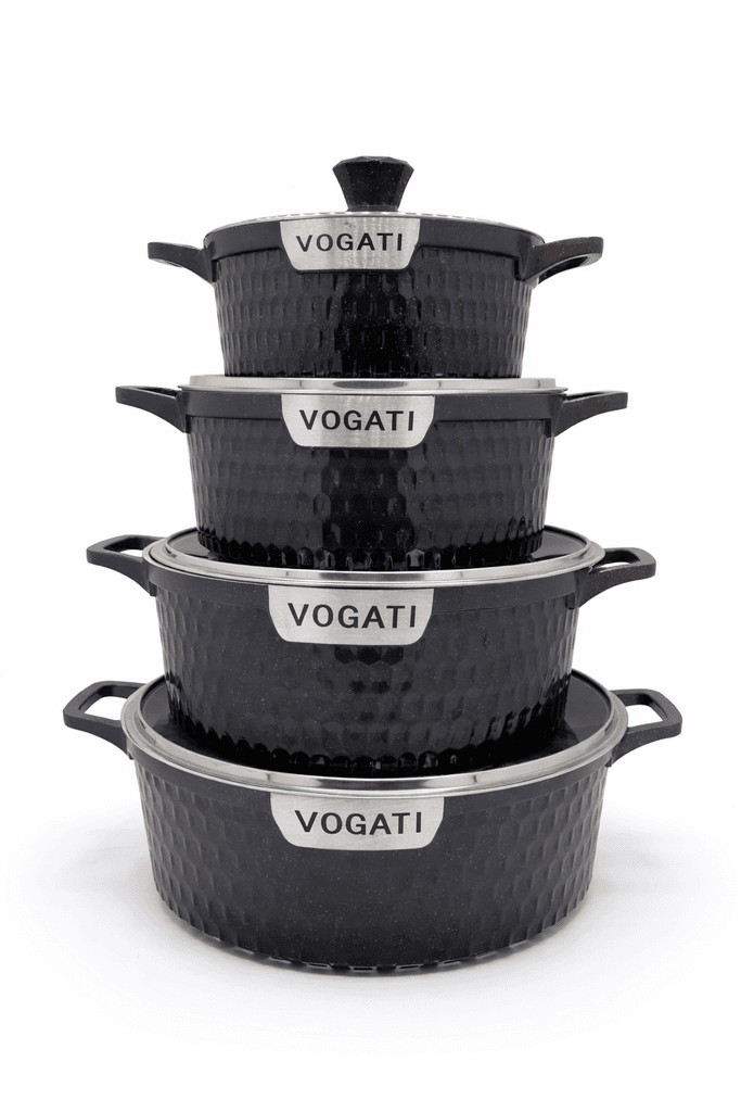Vogati Granite Coating Cookware Set - Dark Red