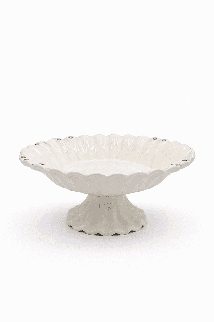 Ceramic Fruit Bowl Stand - White