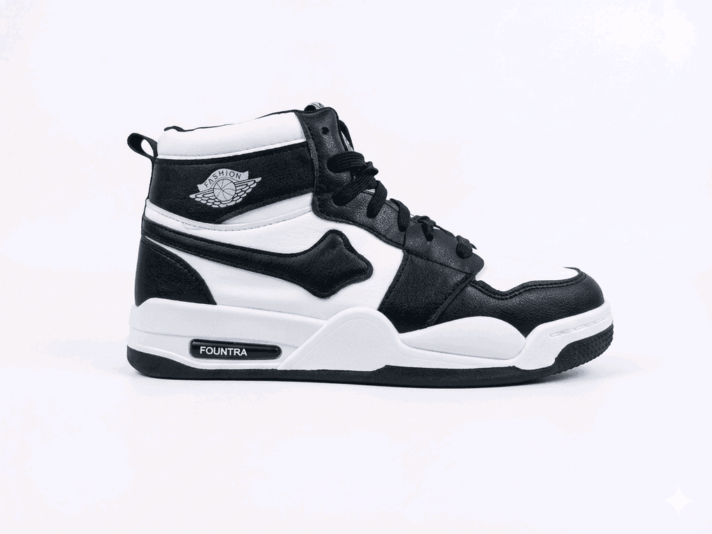FOUNTRA Men's High-Top Sneakers - Modern Design, Ultimate Comfort for Walking and Sports
