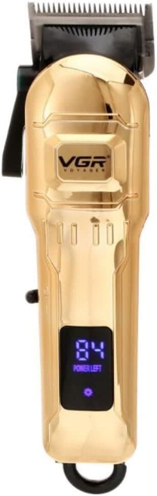 VGR V-268 Professional Cordless Hair Clipper, Gold Metal Body, LED Display