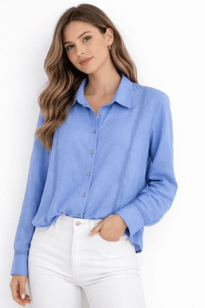 Hisset Women's Cotton Shirt - Blue (S)