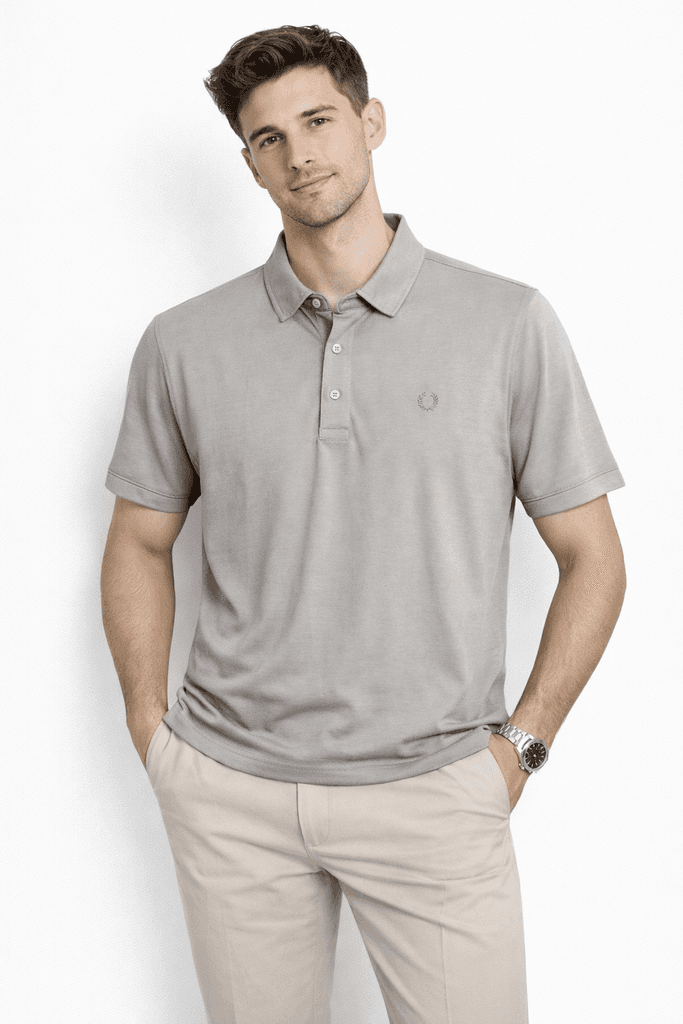 Roballi Men's Viscose T-Shirt - Light Gray (S)