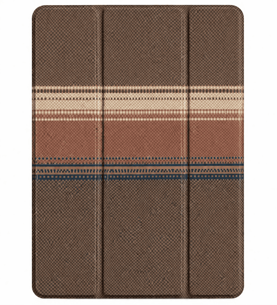 Vintage Southwestern Style Tri-Fold ipad Case – Earthy Tones & Geometric Patterns