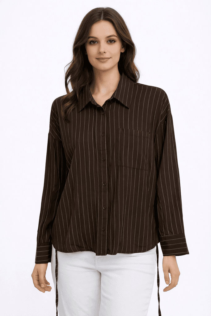 Pink Power Women's Shirt - Dark Brown (S)