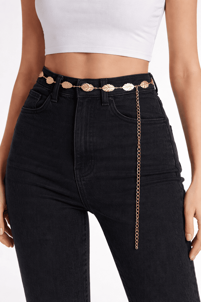 Women's Metal Waist Belt - Gold