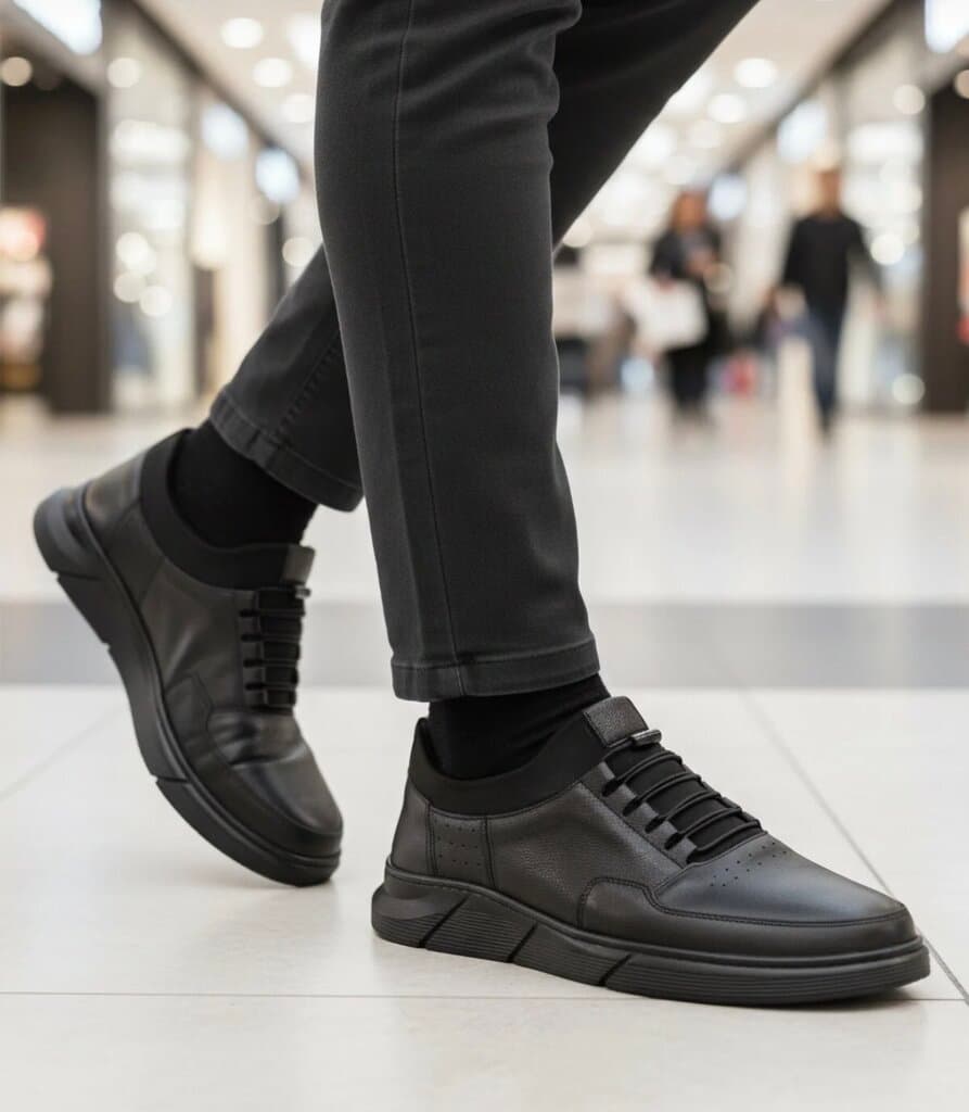 Grad Oxford Men's Leather Shoes - Black (44)