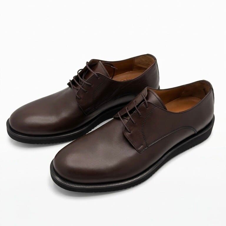 Grand Oxford Men's Leather Shoes - Brown (44)
