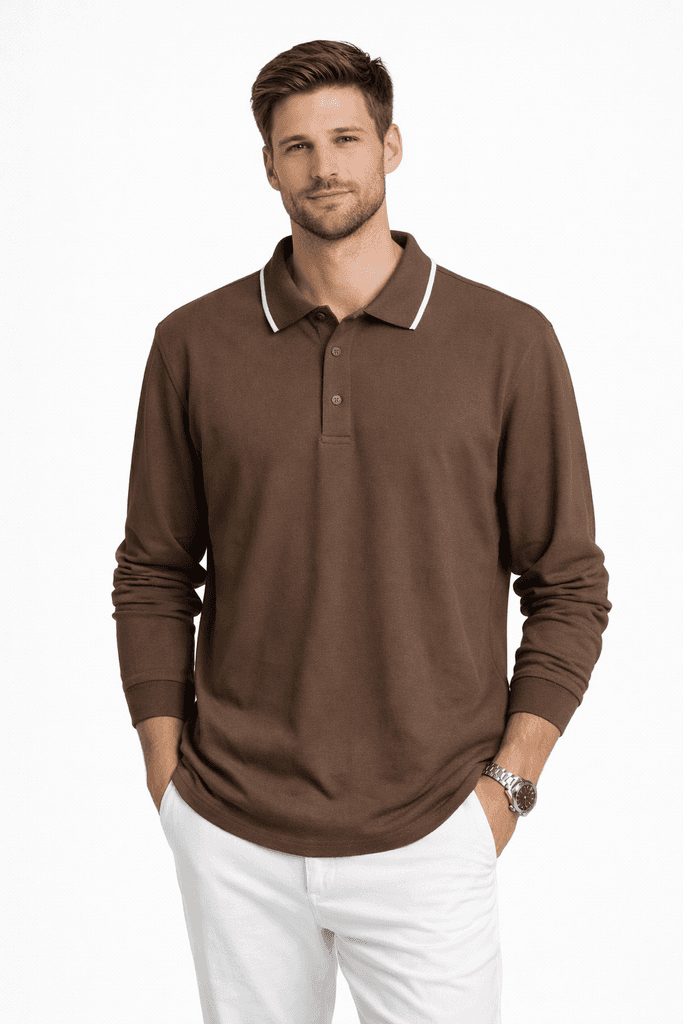 Coal City Men's Cotton Blouse - Dark Brown (36)