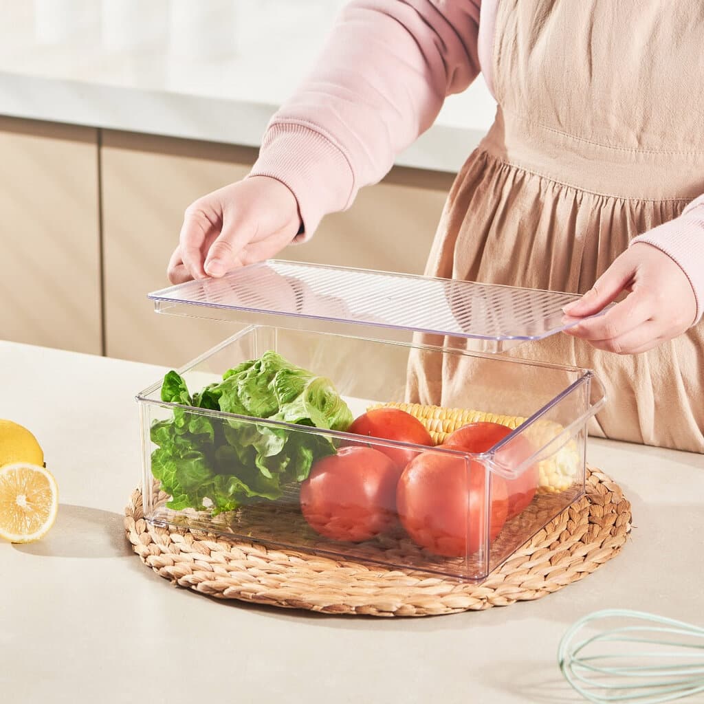 Refrigerator Storage Box With Removable Drain Tray 4