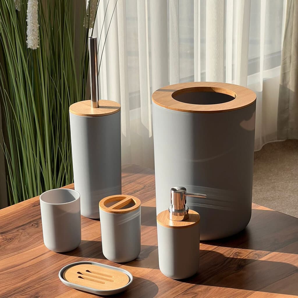 6 PCS Modern Round Bathroom Accessories Set 2