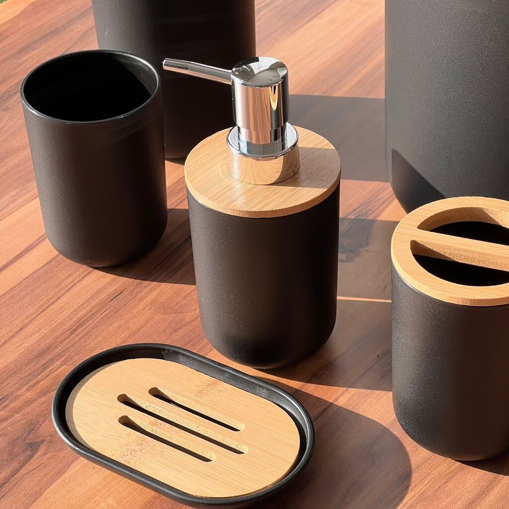 6 PCS Modern Round Bathroom Accessories Set 5